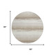 8' Ivory And Linen Round Striped Washable Indoor Outdoor Area Rug