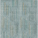 10' X 14' Teal Blue And Silver Abstract Washable Indoor Outdoor Area Rug