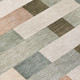 10' X 14' Green And Beige Striped Washable Indoor Outdoor Area Rug