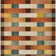 9' X 12' Orange And Gold Striped Washable Indoor Outdoor Area Rug