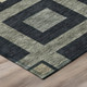 3' X 5' Black And Beige Geometric Washable Indoor Outdoor Area Rug