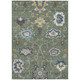 10' X 14' Green And Blue Oriental Washable Indoor Outdoor Area Rug