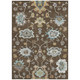 9' X 12' Chocolate And Brown Oriental Washable Indoor Outdoor Area Rug