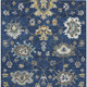 10' X 14' Navy Blue And Blue Oriental Washable Indoor Outdoor Area Rug
