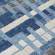 3' X 5' Denim Blue And Blue Striped Washable Indoor Outdoor Area Rug