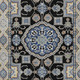 9' X 12' Black And Graphite Floral Medallion Washable Indoor Outdoor Area Rug