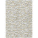 5' X 8' Ivory And Silver Geometric Washable Indoor Outdoor Area Rug