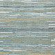 5' X 8' Teal Blue And Gold Striped Washable Indoor Outdoor Area Rug