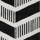 3' X 5' Black And Ivory Geometric Washable Indoor Outdoor Area Rug