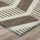 10' X 14' Coffee And Brown Geometric Washable Indoor Outdoor Area Rug