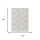 8' X 10' Ivory And Linen Geometric Washable Indoor Outdoor Area Rug