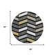 8' Black And Graphite Round Geometric Washable Indoor Outdoor Area Rug