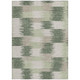 10' X 14' Green And Ivory Geometric Washable Indoor Outdoor Area Rug