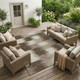 9' X 12' Chocolate And Brown Geometric Washable Indoor Outdoor Area Rug