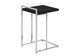 27" Black and Silver Wood and Iron End Table
