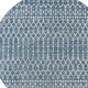 8' Teal Blue And Gray Round Trellis Indoor Outdoor Area Rug