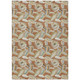 9' X 12' Orange And Brown Abstract Washable Indoor Outdoor Area Rug