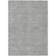 8' X 10' Gray And Ivory Geometric Washable Indoor Outdoor Area Rug