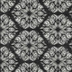 10' X 14' Black And Ivory Damask Washable Indoor Outdoor Area Rug