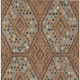 3' X 5' Copper And Orange Tribal Washable Indoor Outdoor Area Rug