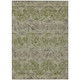 3' X 5' Sage And Olive Green Abstract Washable Indoor Outdoor Area Rug