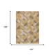 9' X 12' Copper And Gold Geometric Washable Indoor Outdoor Area Rug