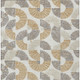 3' X 5' Ivory And Gold Geometric Washable Indoor Outdoor Area Rug