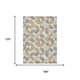 10' X 14' Ivory And Gold Geometric Washable Indoor Outdoor Area Rug