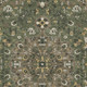 9' X 12' Brown And Ivory Floral Medallion Washable Indoor Outdoor Area Rug