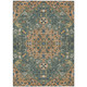 9' X 12' Copper And Sage Floral Medallion Washable Indoor Outdoor Area Rug