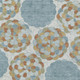10' X 14' Sky Blue And Orange Floral Washable Indoor Outdoor Area Rug