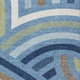 3' X 5' Denim Blue And Navy Blue Abstract Washable Indoor Outdoor Area Rug