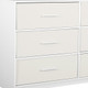 45" White Fabric Wood and Steel Six Drawer Double Dresser
