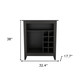 Black Bar Cart With Wine Storage