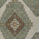9' X 12' Green And Taupe Geometric Washable Indoor Outdoor Area Rug