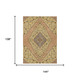 9' X 12' Gold And Copper Geometric Washable Indoor Outdoor Area Rug