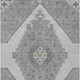 8' X 10' Gray And Silver Geometric Washable Indoor Outdoor Area Rug