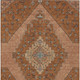 8' X 10' Orange And Copper Geometric Washable Indoor Outdoor Area Rug