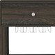 Espresso Rolling Bar Cart With Wine Storage