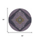 8' Plum And Purple Round Geometric Washable Indoor Outdoor Area Rug