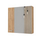 24" Natural Wood Floating Double Door Bathroom Vanity And Medicine Cabinet With Mirror