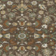 9' X 12' Chocolate And Charcoal Floral Medallion Washable Indoor Outdoor Area Rug