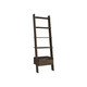 70" Brown Five Tier Ladder Bookcase with A Drawer