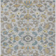 9' X 12' Silver And Gray Floral Medallion Washable Indoor Outdoor Area Rug