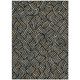 3' X 5' Black And Beige Abstract Washable Indoor Outdoor Area Rug