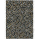 8' X 10' Black And Beige Abstract Washable Indoor Outdoor Area Rug