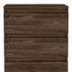 23" Dark Brown Wood Two Drawer Dresser