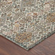 10' X 14' Beige And Copper Geometric Washable Indoor Outdoor Area Rug
