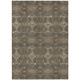 5' X 8' Chocolate And Brown Geometric Washable Indoor Outdoor Area Rug