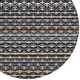8' Black And Charcoal Round Damask Washable Indoor Outdoor Area Rug